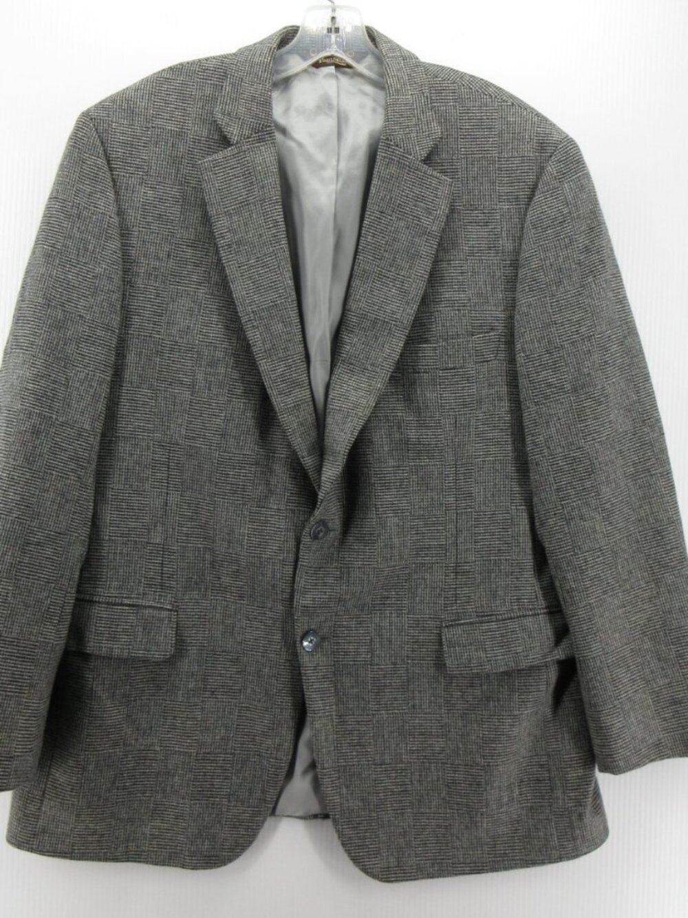 VINTAGE Paul Stuart Sport Coat 44 Blazer Wool Tweed Glen Plaid Jacket *